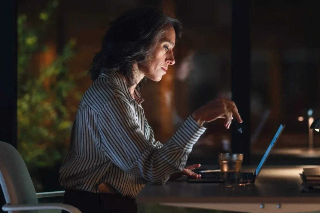 Person reading legal documents